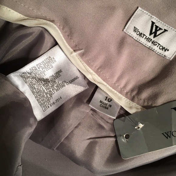 𝅺WORTHINGTON Color Block Straight/Pencil Skirt, BIack/“Greige”/White, Size 10 - Picture 4 of 8